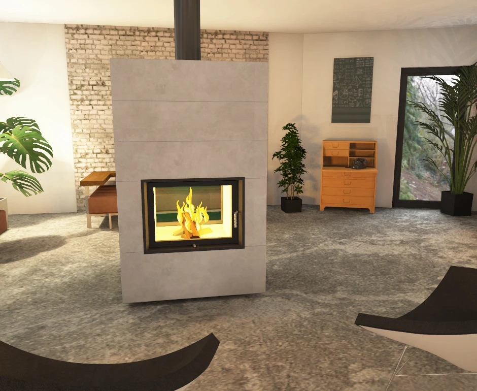 Kaminbausatz Brunner Systemkamin BSK 08 Kompakt Kamin Tunnel, 11 KW 11 Kaminbausatz Brunner Systemkamin BSK 08 Kompakt Kamin Tunnel, 11 KW – Bild 9