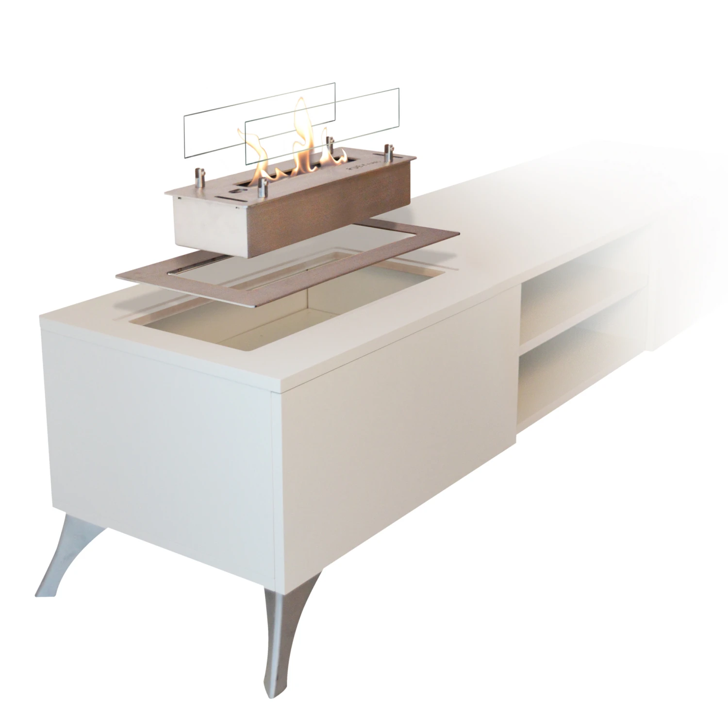 Einbauprofil L Mit Bio Ethanol Brenner Silber Xaralyn 6 Einbauprofil L Mit Bio Ethanol Brenner Silber Xaralyn – Bild 4