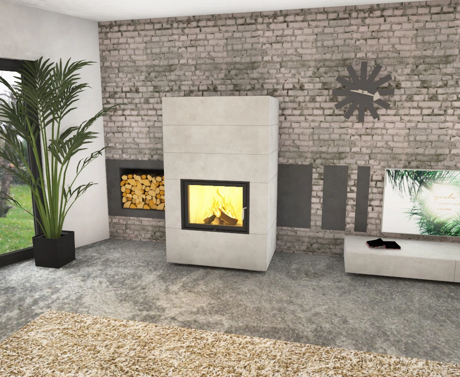 Kaminbausatz Brunner Systemkamin BSK 08 Kompakt Kamin Drehtür Warmluftaufsatz, 11 KW 12 Kaminbausatz Brunner Systemkamin BSK 08 Kompakt Kamin Drehtür Warmluftaufsatz, 11 KW – Bild 10