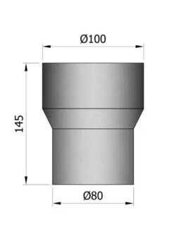 Steckverbinder, Reduzierung, Muffe-Muffe Für Pelletrohr Schwarz -Sica Heizung Geschaft ed564eee8ba187044eff0601b0aad191