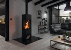 Kaminofen Spartherm PIKO S STEEL, 5,9 KW -Sica Heizung Geschaft piko s blackedition