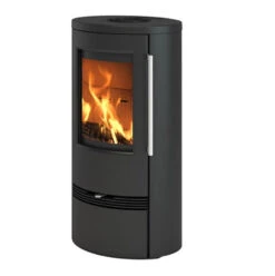 Kaminofen TermaTech TT21RL Schwarz, 6 KW
