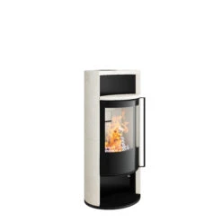 Kaminofen Spartherm SINO CITY, 5 KW -Sica Heizung Geschaft sino city nero kalkstein porto blanco feuer