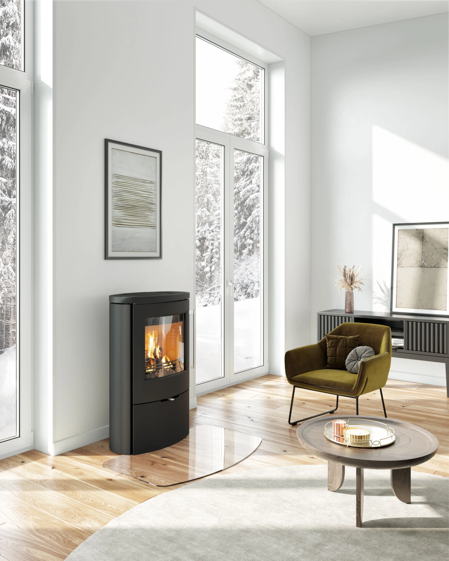Kaminofen TermaTech TT80RL Schwarz, 5,5 KW 6 Kaminofen TermaTech TT80RL Schwarz, 5,5 KW – Bild 4